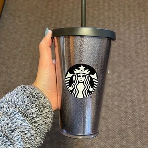 Starbucks 16oz black glitter cup